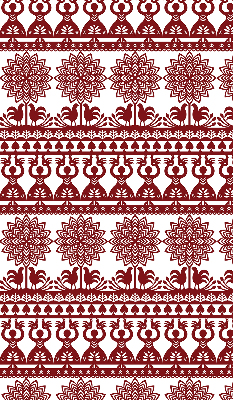 Blackout roller blind for window Brown pattern