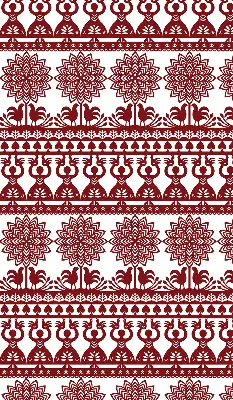 Blackout window roller blind brown patterned