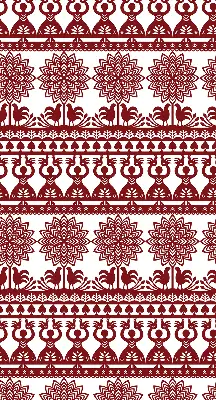 Blackout window roller blind brown patterned