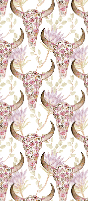 Blackout roller blind Colorful buffalo heads