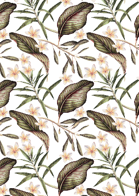 Blackout roller blind for window Flowers with stems