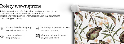 Blackout roller blind for window Flowers with stems