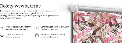 Blackout roller blind for window Pink flowers