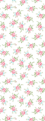 Fabric roller blind for window Roses