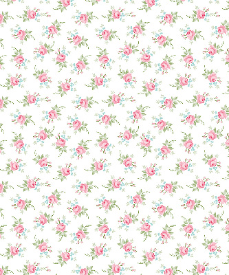 Fabric roller blind for window Roses