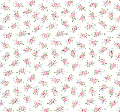 Fabric roller blind for window Roses