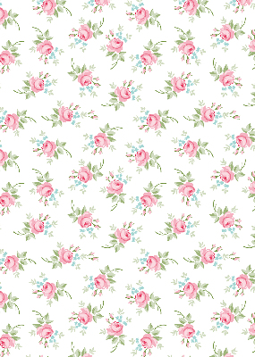 Fabric roller blind for window Roses