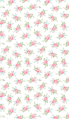 Fabric roller blind for window Roses