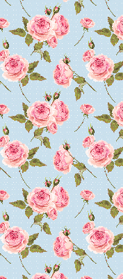 Blackout roller blind roses pattern