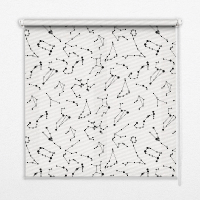 Blackout roller blind constellations pattern
