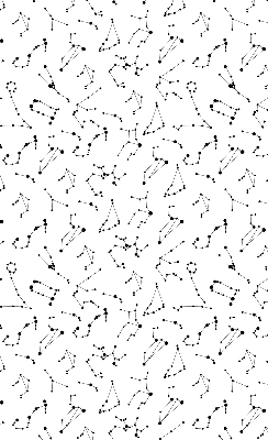 Blackout roller blind constellations pattern