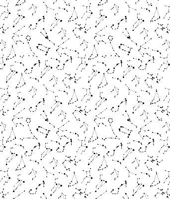 Blackout roller blind constellations pattern