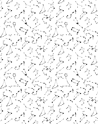 Blackout roller blind constellations pattern
