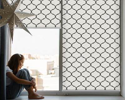 Fabric roller blind for window Barbed wire
