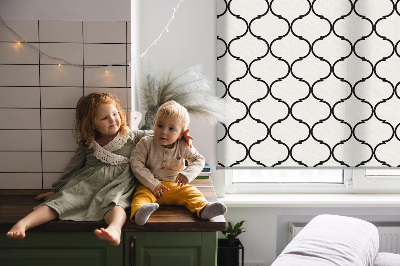 Fabric roller blind for window Barbed wire