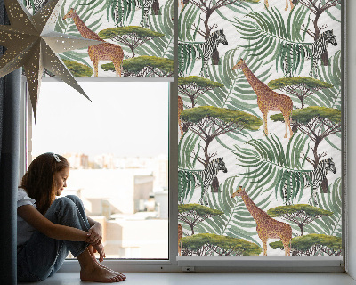 Blackout roller blind for window Animals and trees