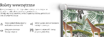 Blackout roller blind for window Animals and trees