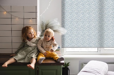 Fabric roller blind for window Semicircle