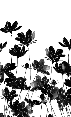 Blackout roller blind Black flowers