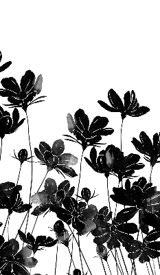 Blackout roller blind Black flowers