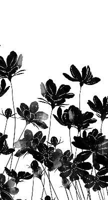 Blackout roller blind Black flowers