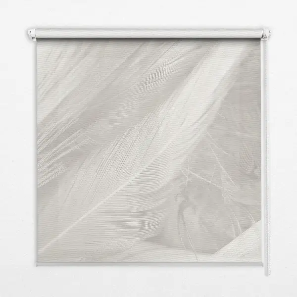 Blackout roller blind for window feathers pattern