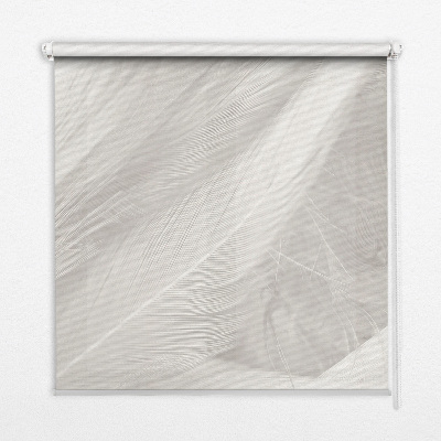 Blackout roller blind for window feathers pattern