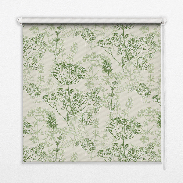 Blackout roller blind Green plants