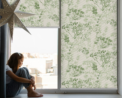 Blackout roller blind Green plants