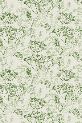 Blackout roller blind with green plants pattern