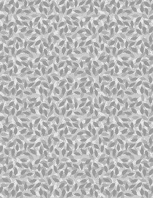 Blackout roller blind for window Gray leaves