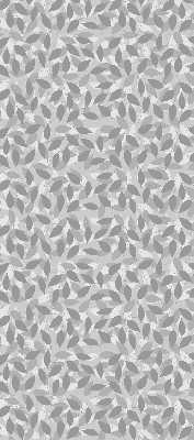 Blackout roller blind for window Gray leaves