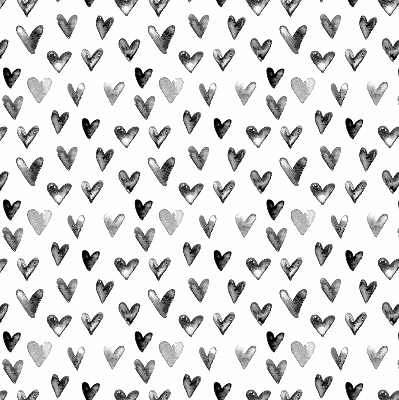 Blackout roller blind for window Black hearts