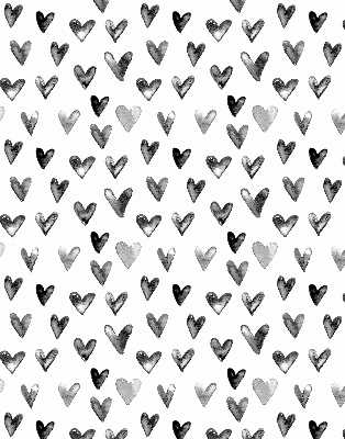 Blackout roller blind for window Black hearts