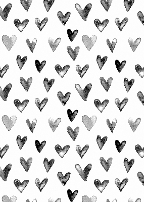 Blackout roller blind for window Black hearts
