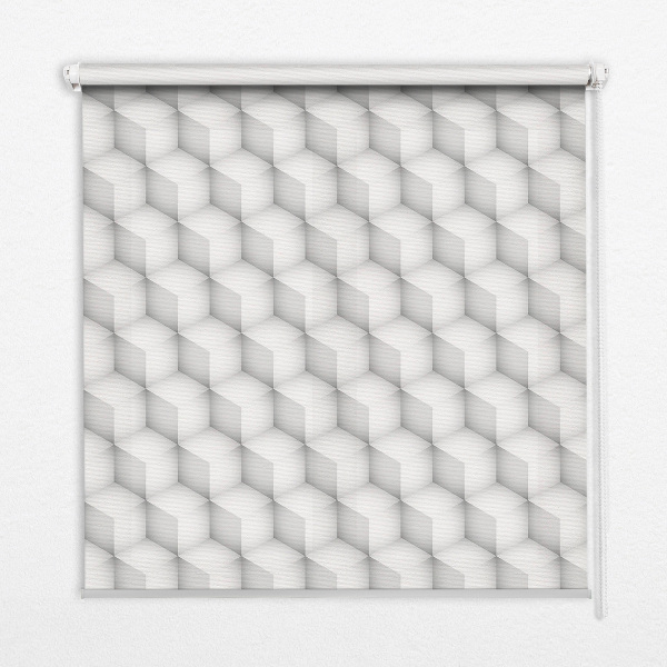 Fabric roller blind for window 3d cubes