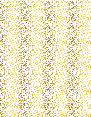 Blackout roller blind with a golden branches pattern