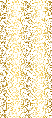 Blackout roller blind with a golden branches pattern