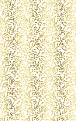 Blackout roller blind with a golden branches pattern