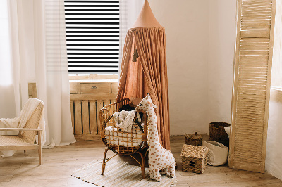 Blackout roller blind for window Black stripes