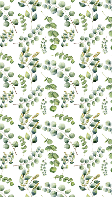 Blackout roller blind with green twigs pattern