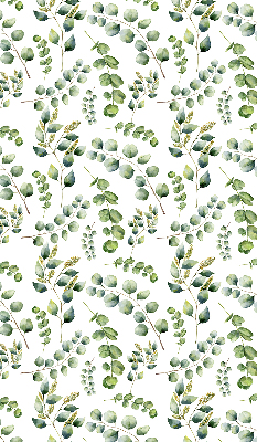 Blackout roller blind with green twigs pattern