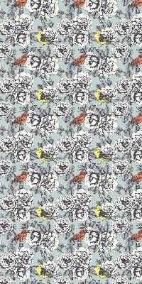 Blackout roller blind for window Flowers