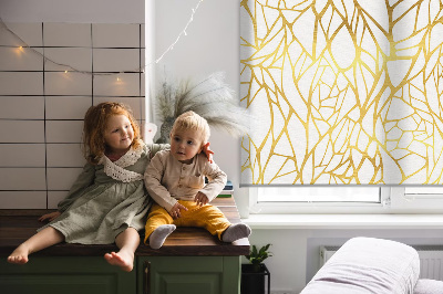 Blackout roller blind Yellow pattern