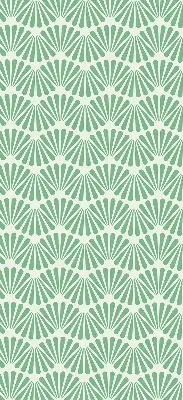 Blackout roller blind green slalom design