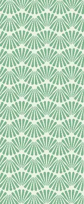 Blackout roller blind green slalom design