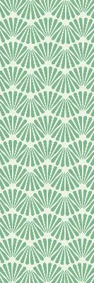 Blackout roller blind green slalom design