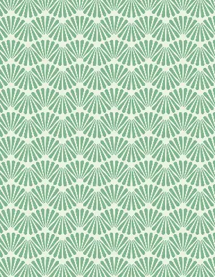 Blackout roller blind green slalom design