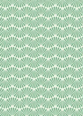 Blackout roller blind green slalom design