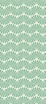 Blackout roller blind green slalom design